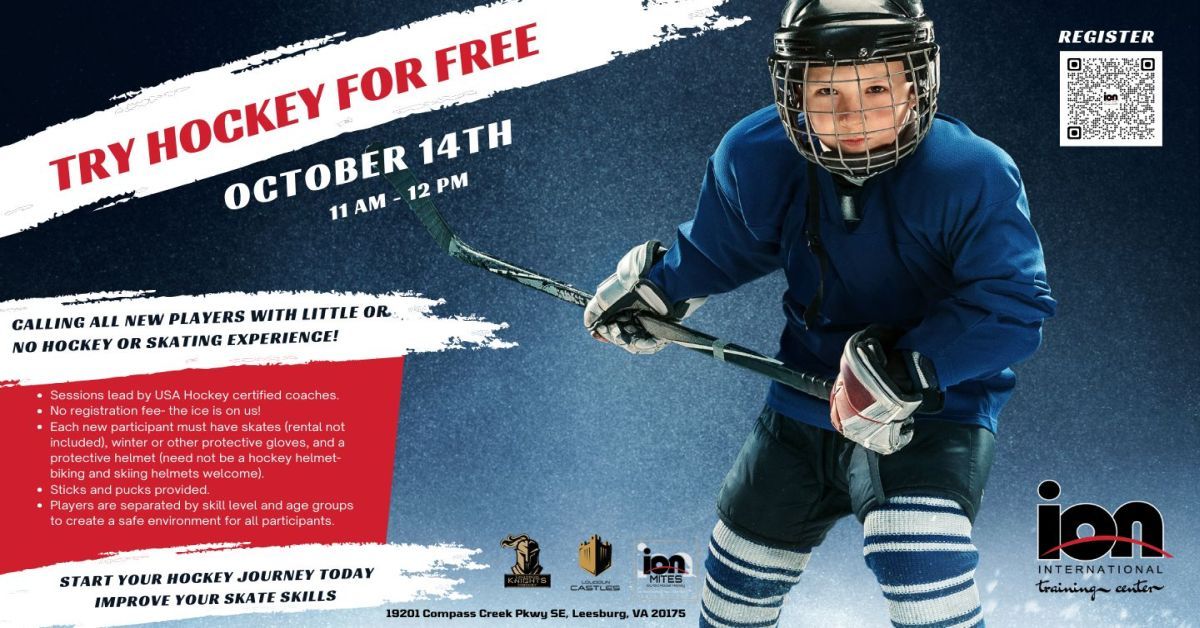 Try Hockey for FREE at Ion International Training Center