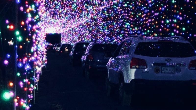 Merrimack Valley Celebration of Lights Drive-Thru Experience at the Mann Orchards Riverside Farm