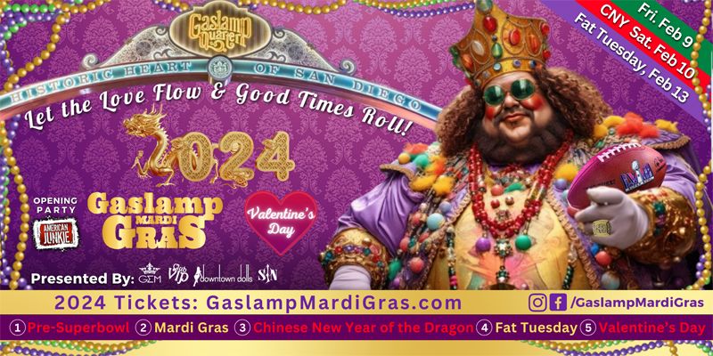 2024 Gaslamp Mardi Gras Bar Crawl Promo Code