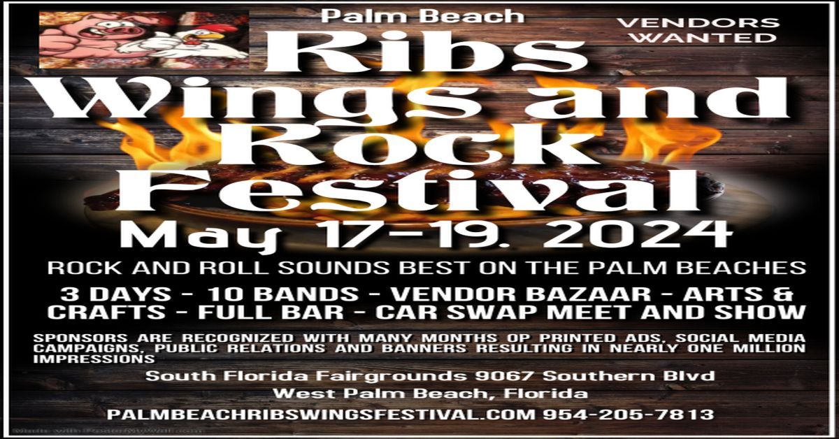 Rock Your Taste Buds and Jam Out 2024 Palm Beach Ribs Wings and Rock Festival