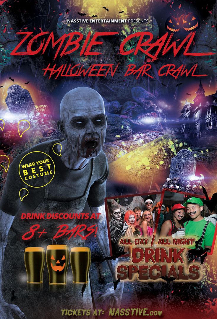 Huntington Beach Zombie Crawl - Halloween Bar Crawl - Saturday, October 26th!