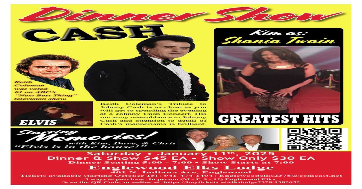 'JOHNNY CASH' AND 'SHANIA TWAIN' TRIBUTE DINNER SHOW