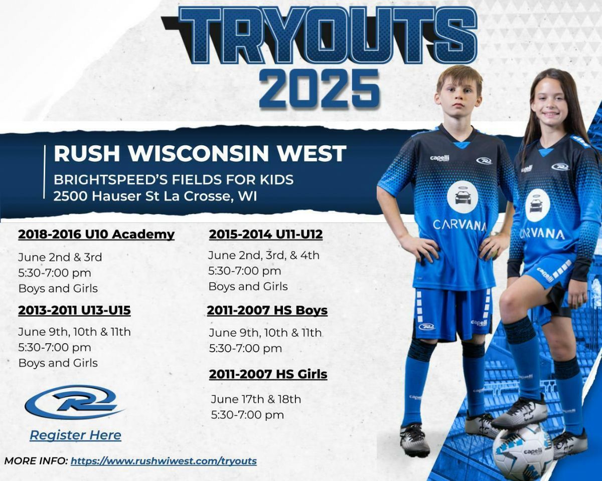 Rush WI West Soccer Club Tryouts