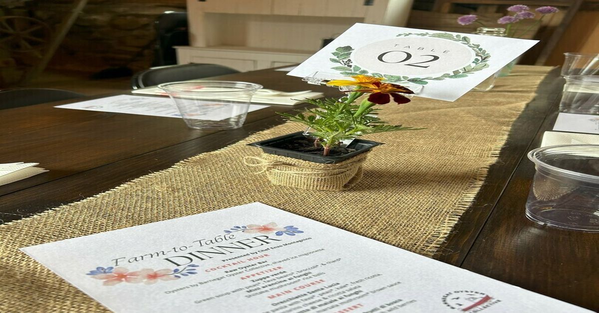 Farm-to-Table Dinner at Riamede Farm in Chester NJ on May 24