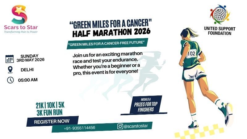Green Miles For A Cancer Half Marathon 2026 - New Delhi