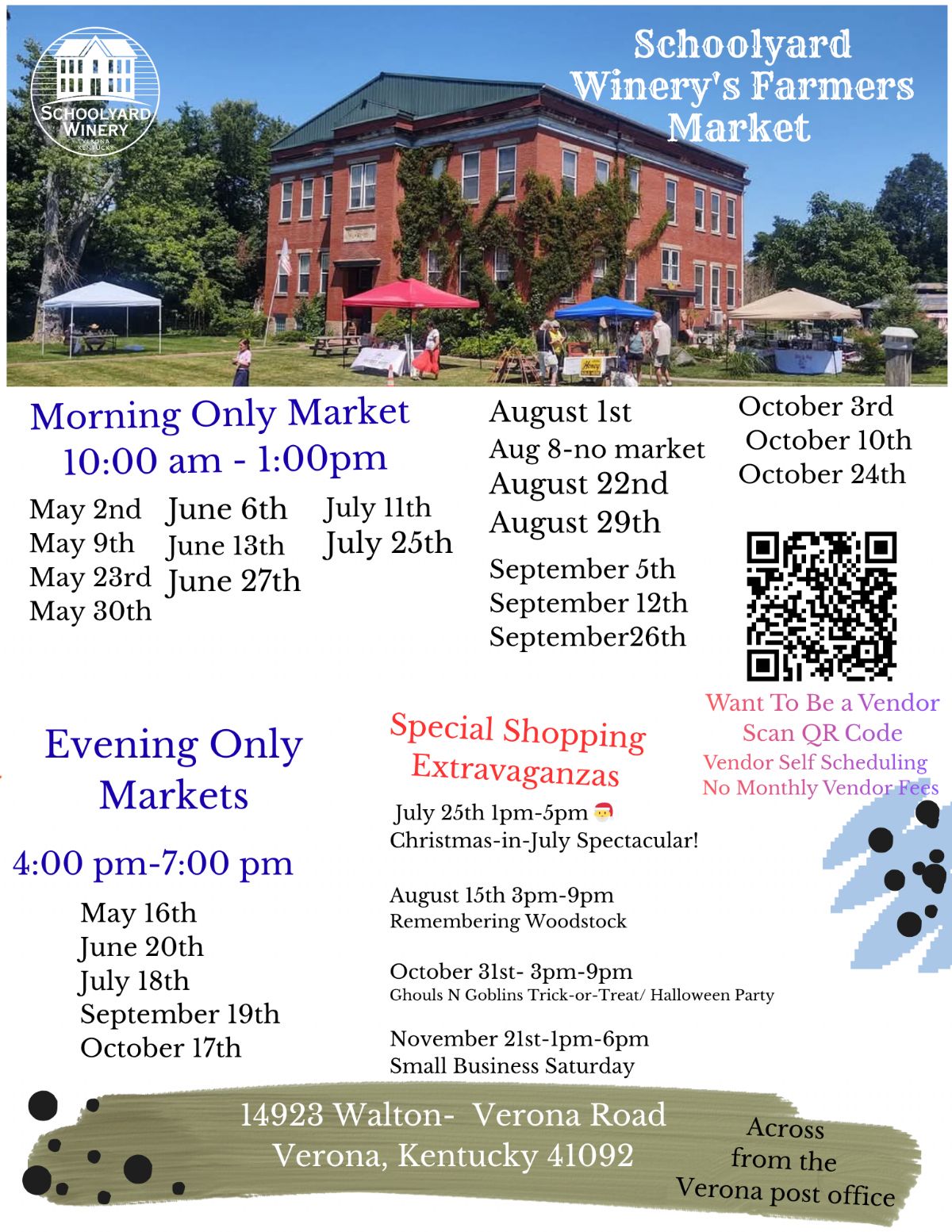 Schoolyard Winery's Farmers Market 