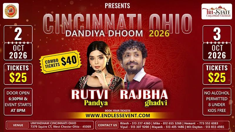 Garba Dhamaka – Rutvi Pandya & Rajbha Ghadvi - WEST CHESTER, OH