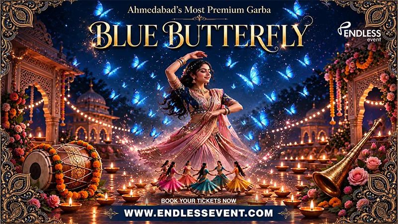 BLUE BUTTERFLY - Garba Celebration in Ahmedabad